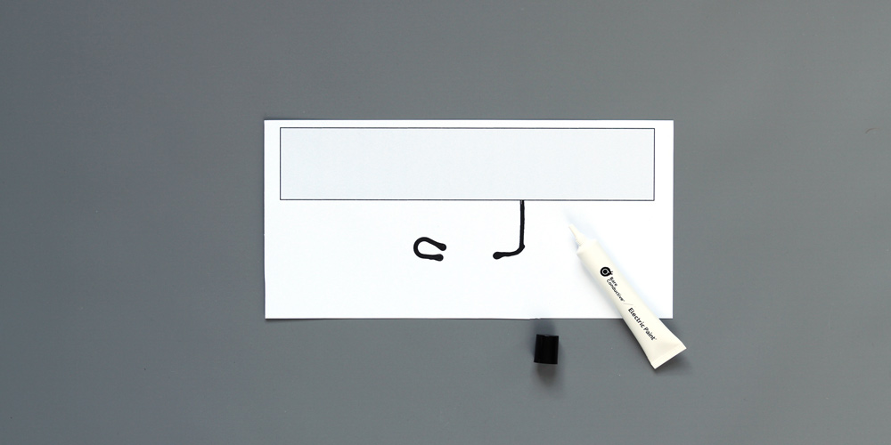 Draw your first circuits with Bare Conductive paint